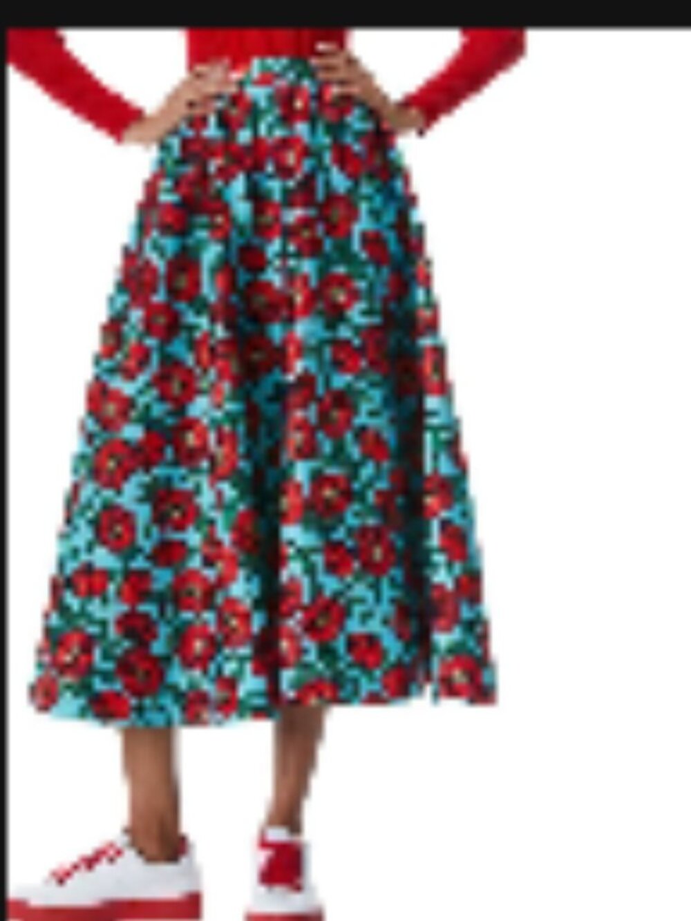 Beach Bliss Aqua Midi Skirt - Picture 2 of 3